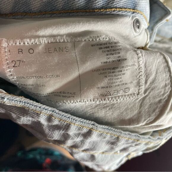 Revolve IRO Jeans Keazan Distressed Skinny Boyfriend Jeans  Light Wash- Size 27 - Picture 9 of 9